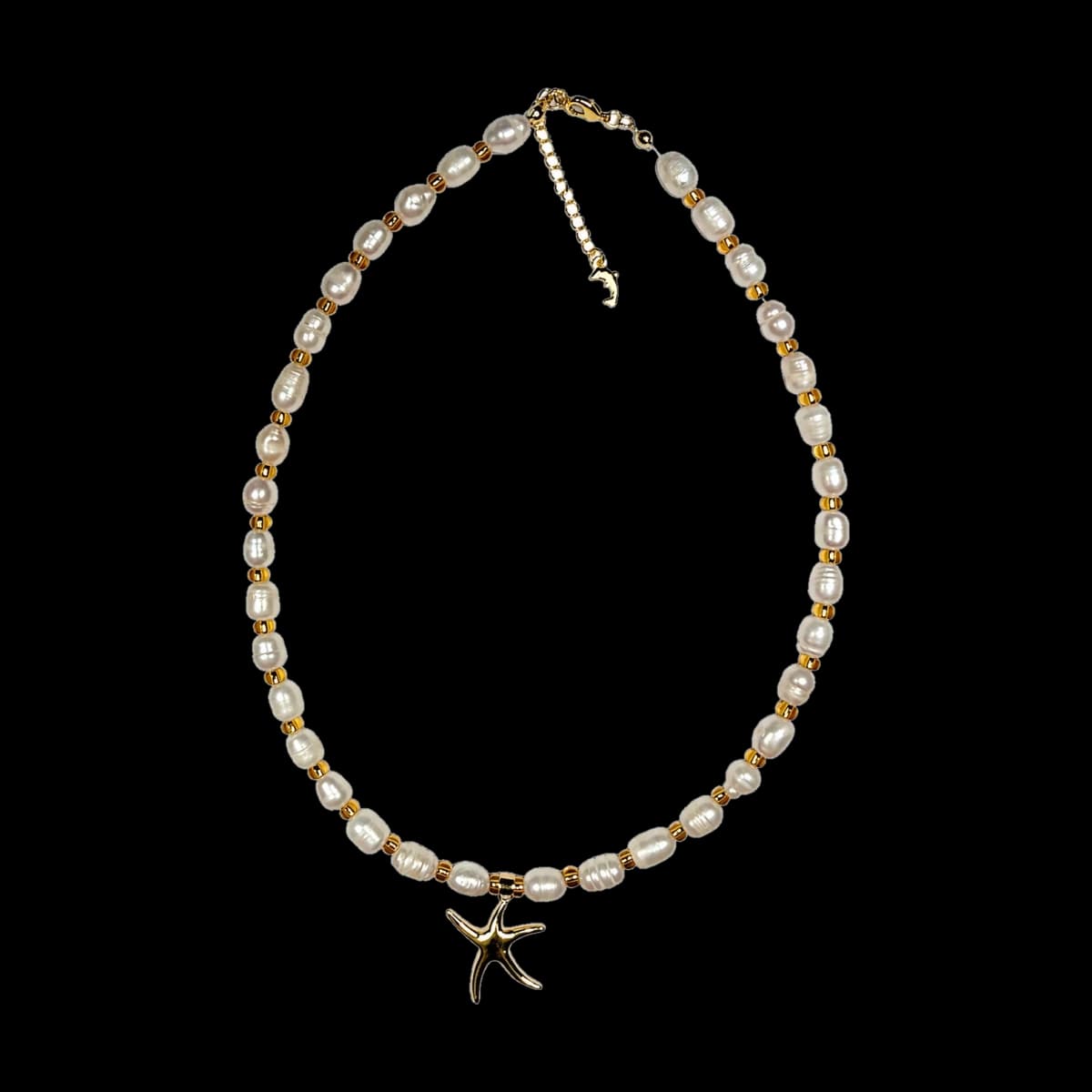 Perlas con estrella dorada